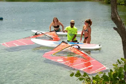 windsurf grouplesson windsurfing curacao twee